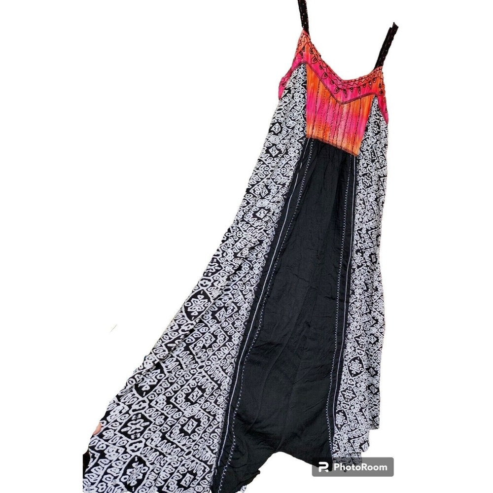 Krista Lee Boho Sundress Embellished Size Small Artsy Hippie